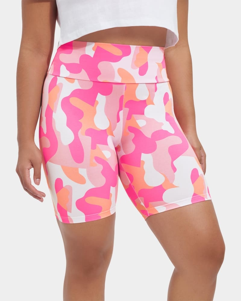 Pink Ugg Rilynn Biker Camo Women's Shorts | South Africa-0694318