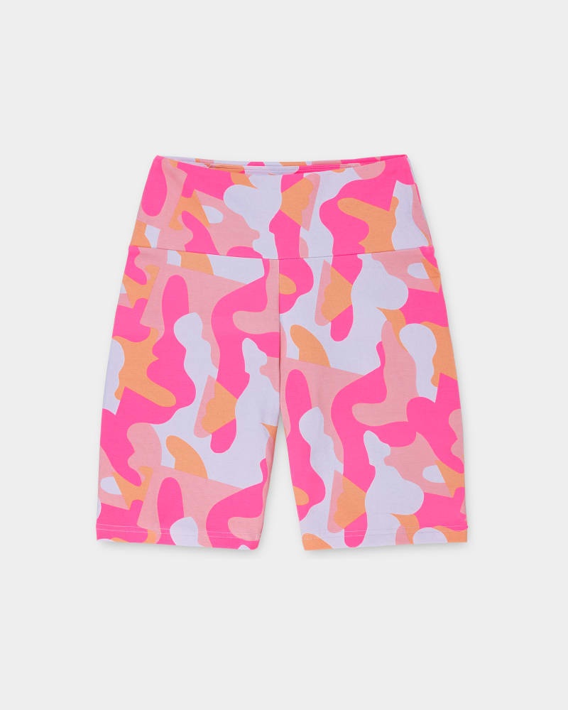 Pink Ugg Rilynn Biker Camo Women's Shorts | South Africa-0694318