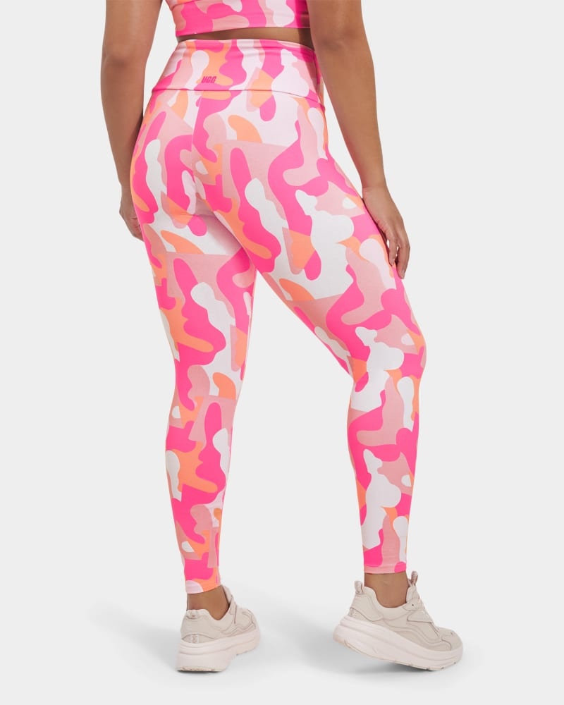 Pink Ugg Saylor Camo Print Women's Leggings | South Africa-0853261