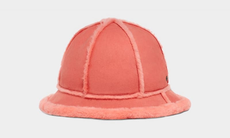 Pink Ugg Sheepskin Spillseam Women's Bucket Hats | South Africa-1397825