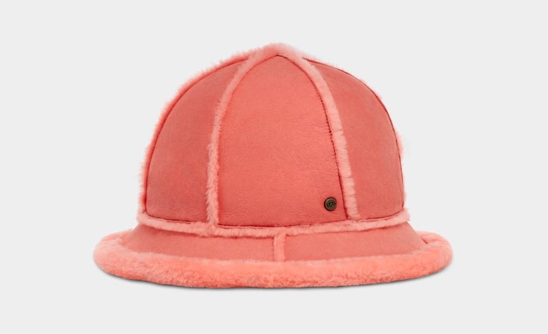 Pink Ugg Sheepskin Spillseam Women\'s Bucket Hats | South Africa-1397825