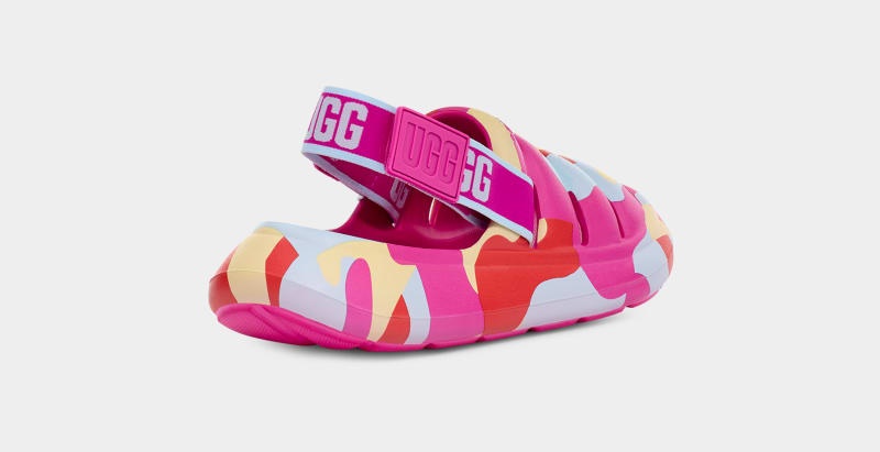 Pink Ugg Sport Yeah Camopop Women's Slides | South Africa-8935012