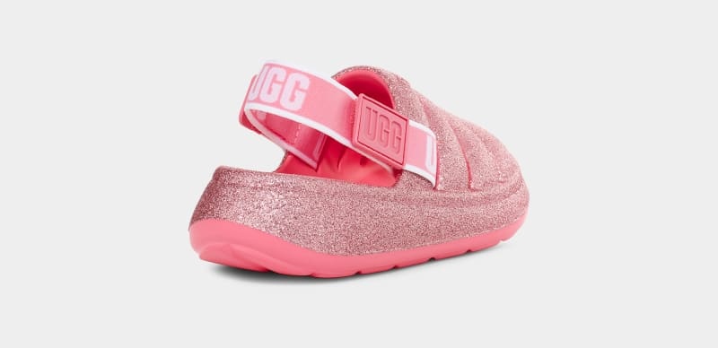 Pink Ugg Sport Yeah Glitter Kids' Slippers | South Africa-5017923