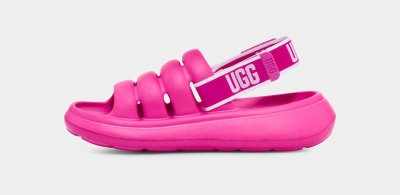 Pink Ugg Sport Yeah Women's Slides | South Africa-9576384