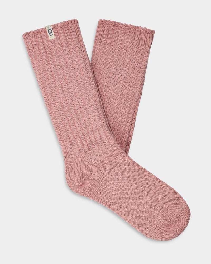 Pink Ugg Tyla Slouchy Crew Women\'s Socks | South Africa-8123954