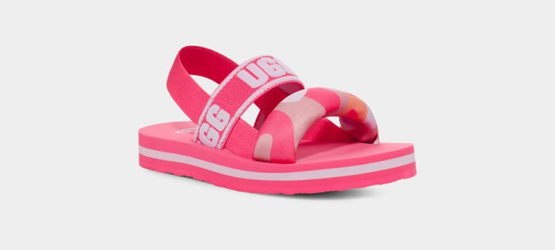 Pink Ugg Zuma Sling Camopop Kids' Slippers | South Africa-3584169