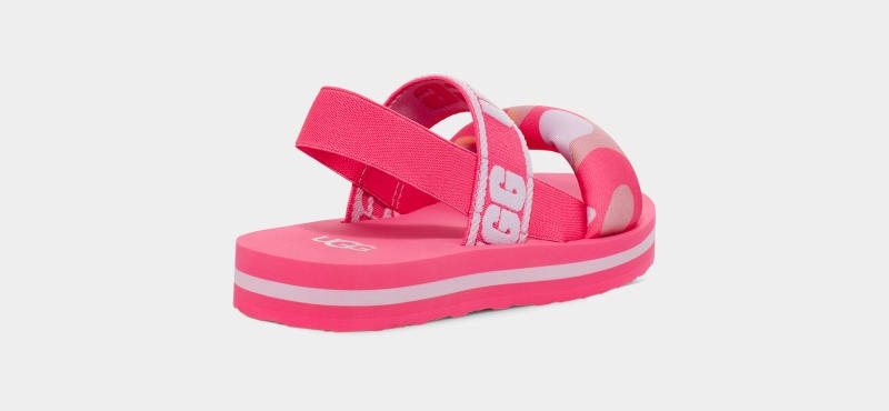 Pink Ugg Zuma Sling Camopop Kids' Slippers | South Africa-3584169