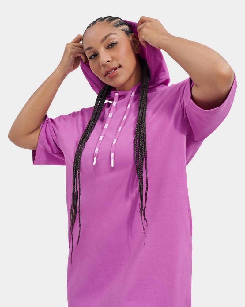 Purple Ugg Kassey Hooded T Shirt Women's Dress | South Africa-3501298