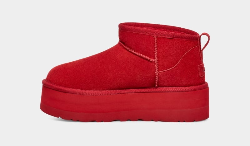 Red Ugg Classic Ultra Mini Platform Women's Boots | South Africa-1576328