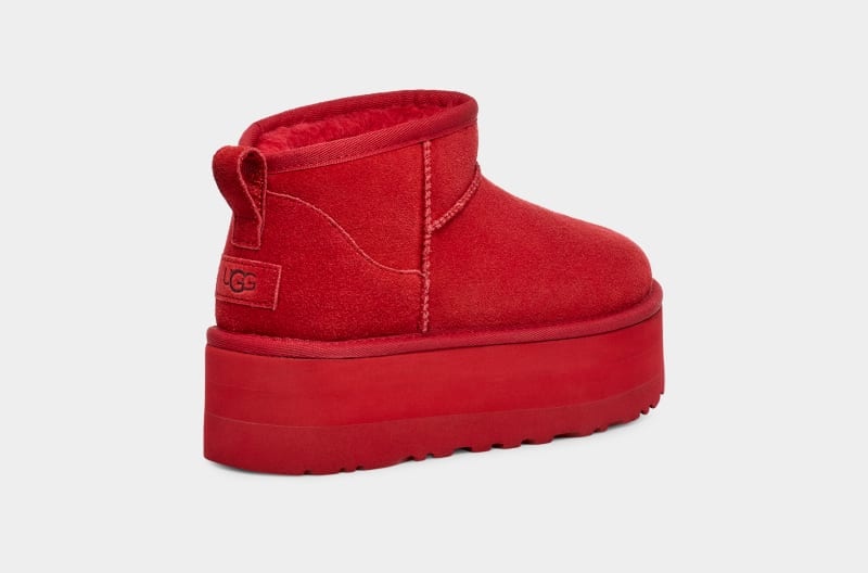 Red Ugg Classic Ultra Mini Platform Women's Boots | South Africa-1576328