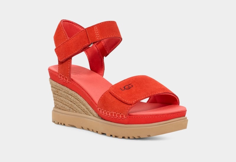 Red Ugg Ileana Strap Women's Sandals | South Africa-8051936