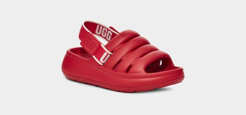 Red Ugg Sport Yeah Kids' Slippers | South Africa-0156398