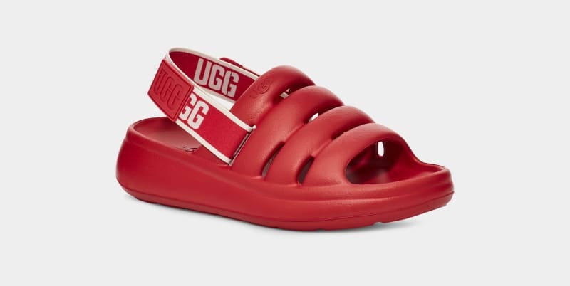 Red Ugg Sport Yeah Women's Slides | South Africa-1863529