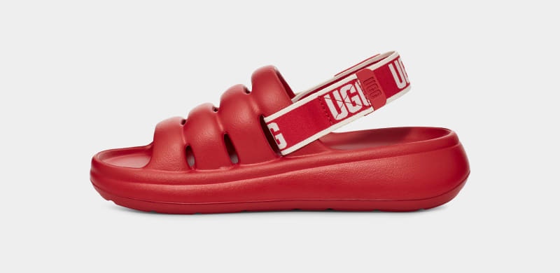 Red Ugg Sport Yeah Women's Slides | South Africa-1863529