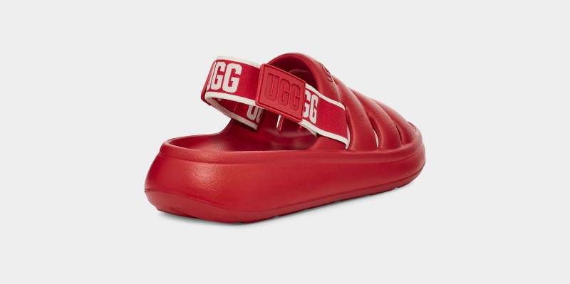 Red Ugg Sport Yeah Women's Slides | South Africa-1863529