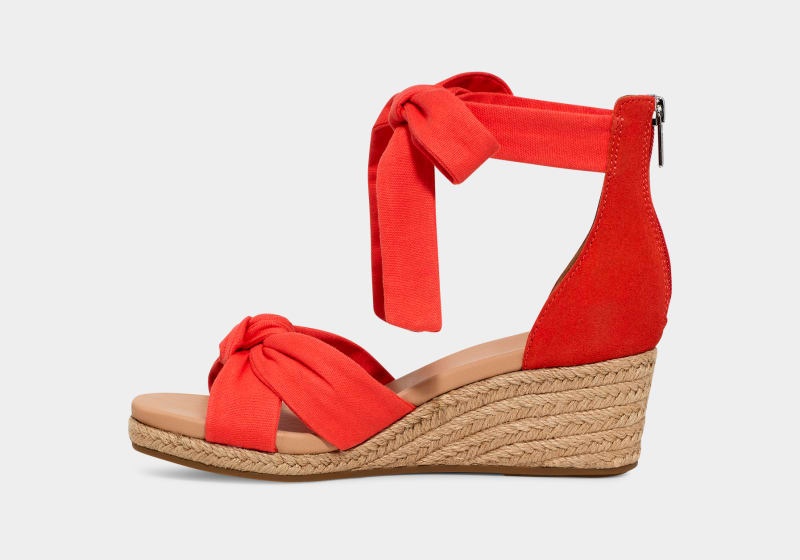 Red Ugg Yarrow Women's Sandals | South Africa-5694701