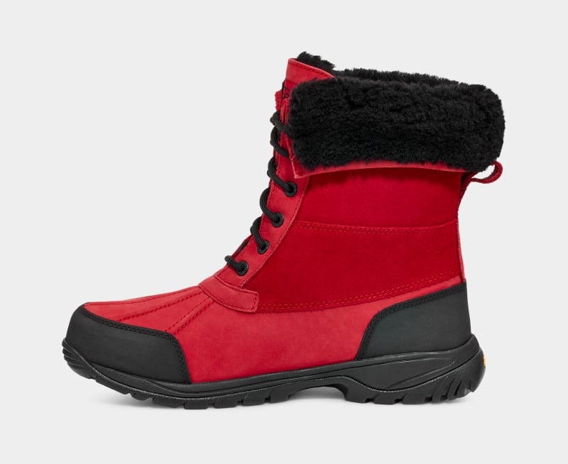 Red / Black Ugg Butte Men's Winter Boots | South Africa-0659178