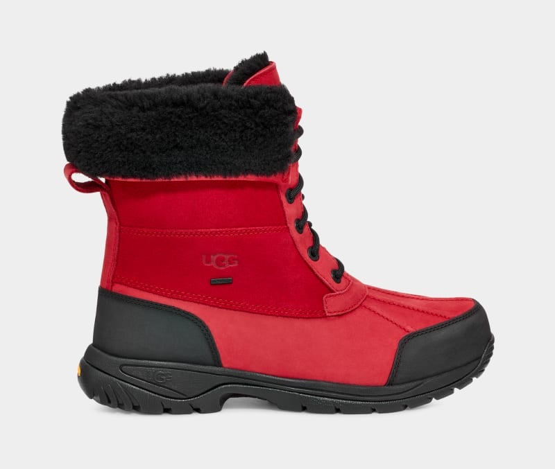 Red / Black Ugg Butte Men\'s Winter Boots | South Africa-0659178