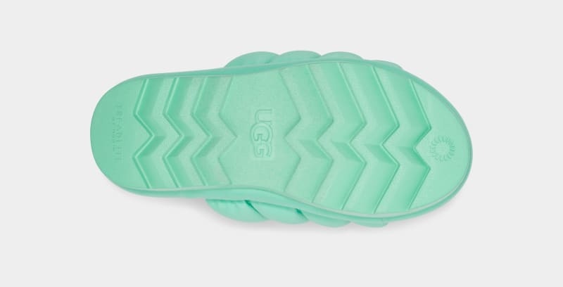 Turquoise Ugg Maxi Women's Slides | South Africa-6254130