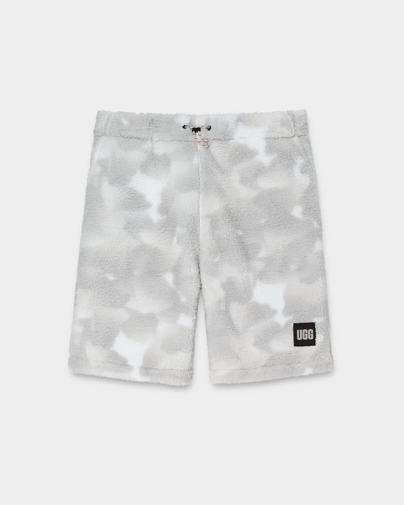 White Camo Ugg Eckard Sherpa Men's Shorts | South Africa-1403962