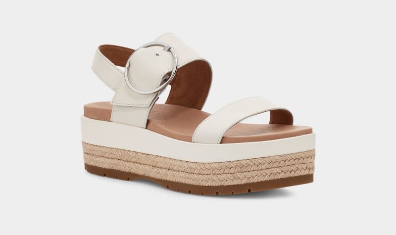 White Ugg April Women's Sandals | South Africa-1603895