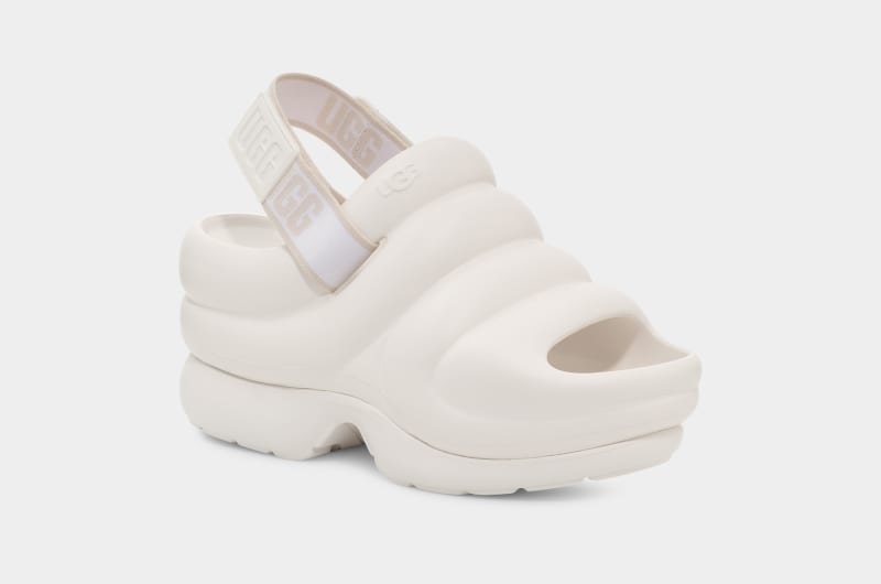 White Ugg Aww Yeah Women's Sandals | South Africa-3214769