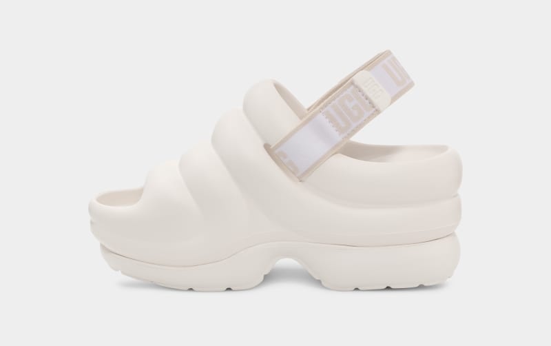 White Ugg Aww Yeah Women's Sandals | South Africa-3214769