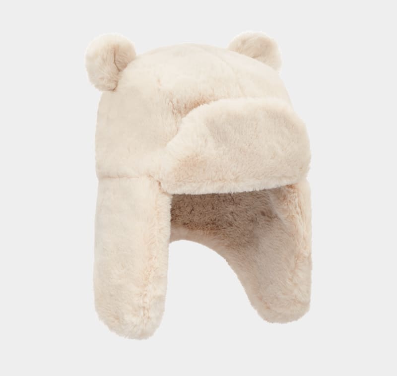 White Ugg Faux Fur Trapper With Ears Kids' Hats | South Africa-5609437