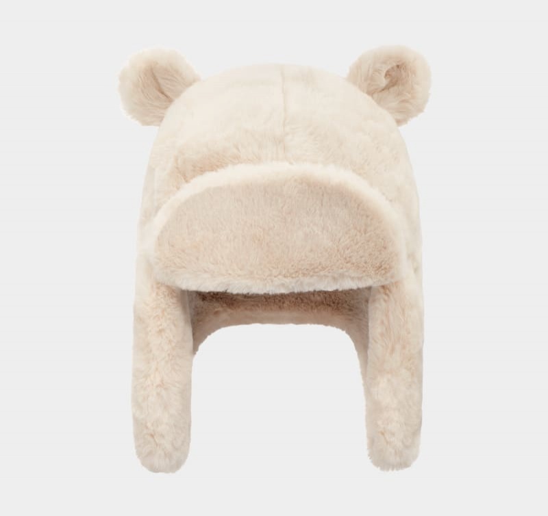 White Ugg Faux Fur Trapper With Ears Kids\' Hats | South Africa-5609437