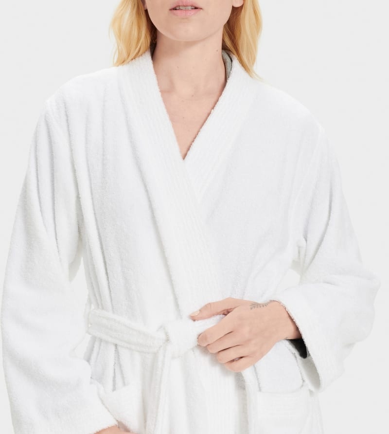 White Ugg Lorie Terry Women's Robe | South Africa-7234560