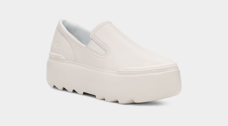 White Ugg Marin Mega Slip On Women's Sneakers | South Africa-9642573