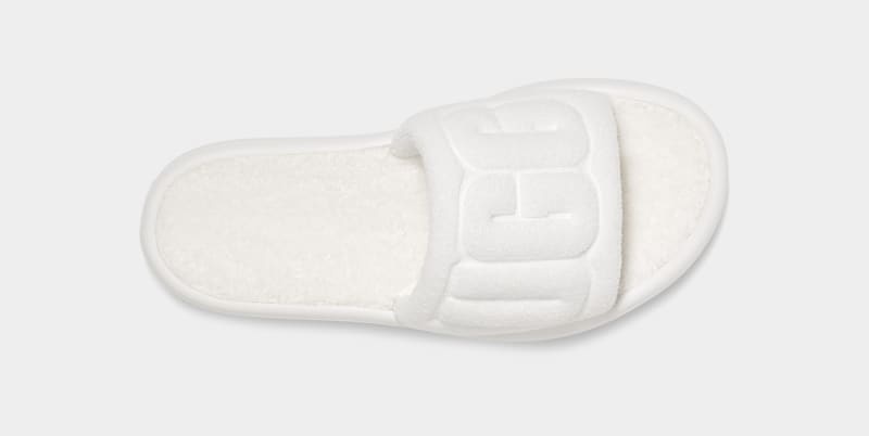 White Ugg Mini Women's Slides | South Africa-1270946