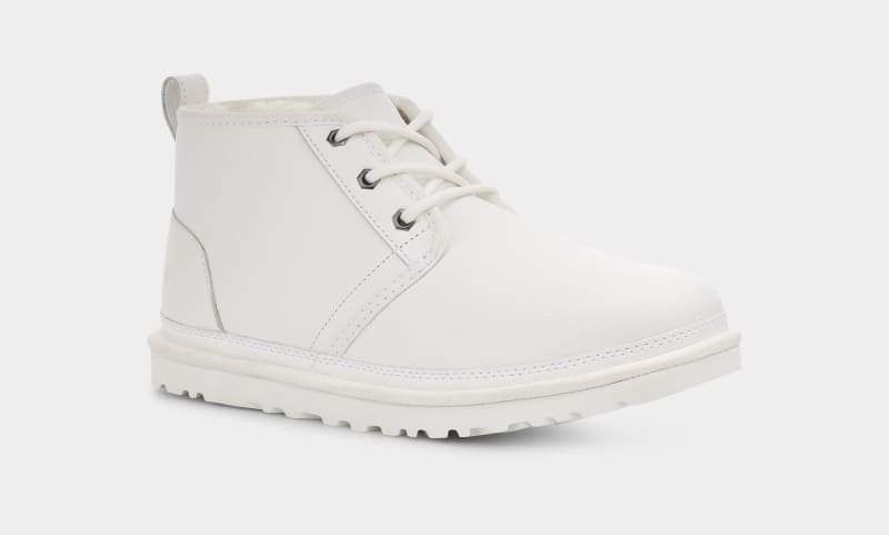 White Ugg Neumel Leather Men's Boots | South Africa-8564203