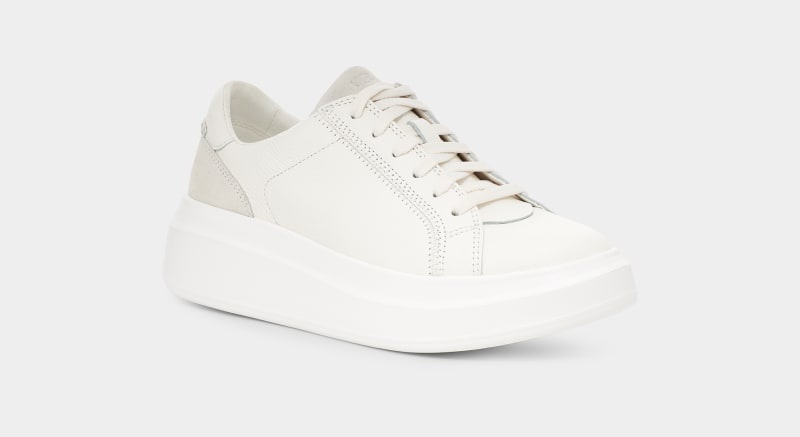 White Ugg Scape Lace Women's Sneakers | South Africa-1672905