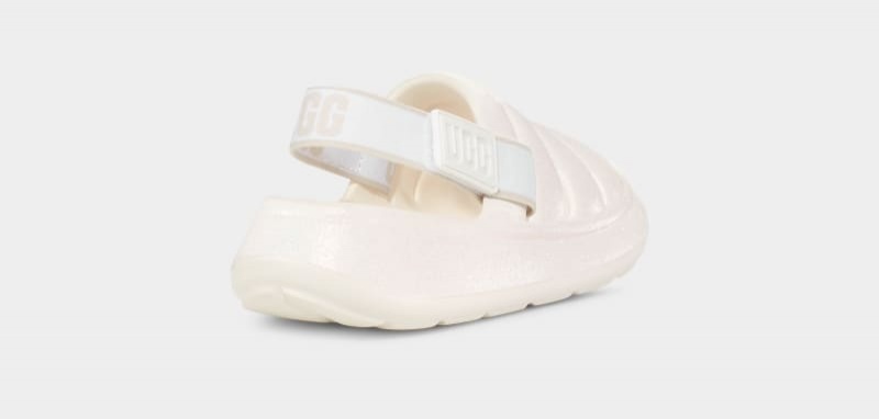 White Ugg Sport Yeah Glitter Kids' Slippers | South Africa-6380157