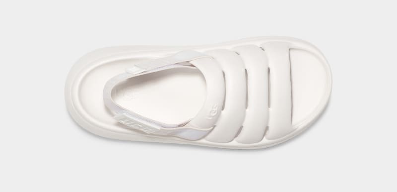 White Ugg Sport Yeah Women's Slides | South Africa-9521780