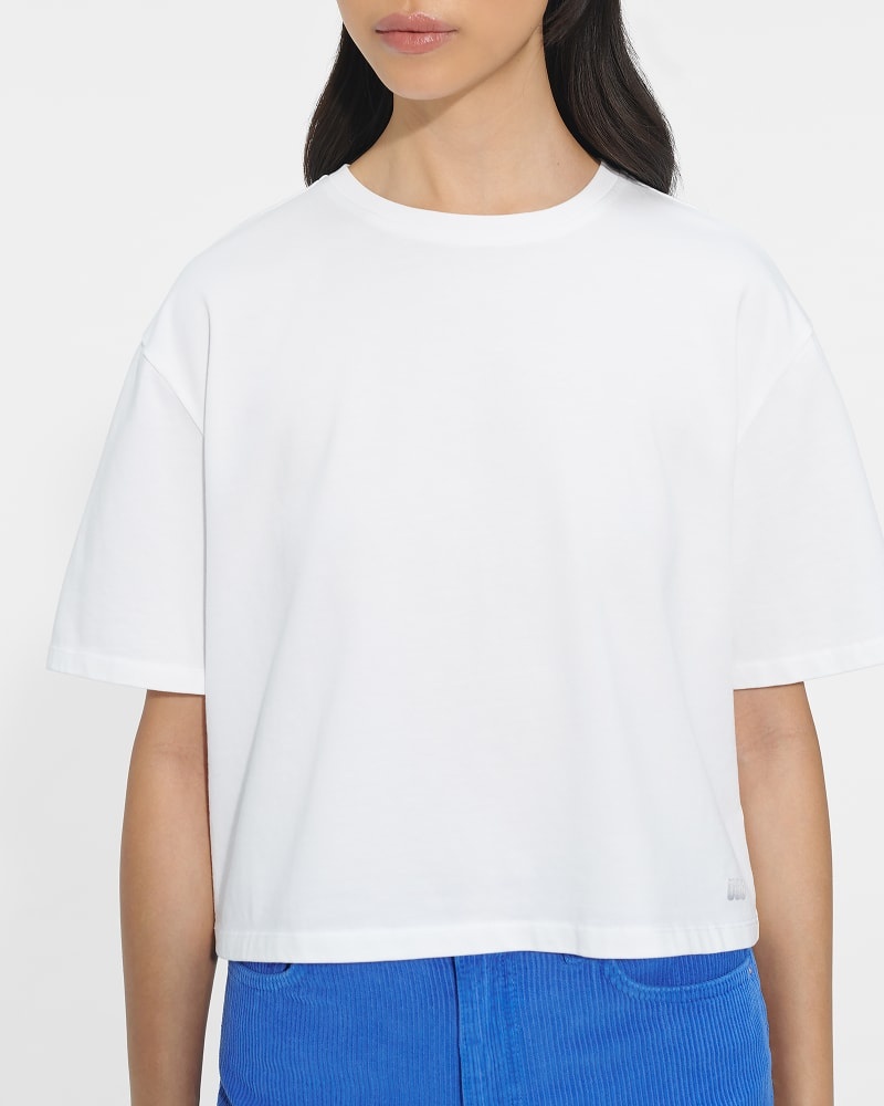 White Ugg Tana Cropped Women's Tee | South Africa-8201476