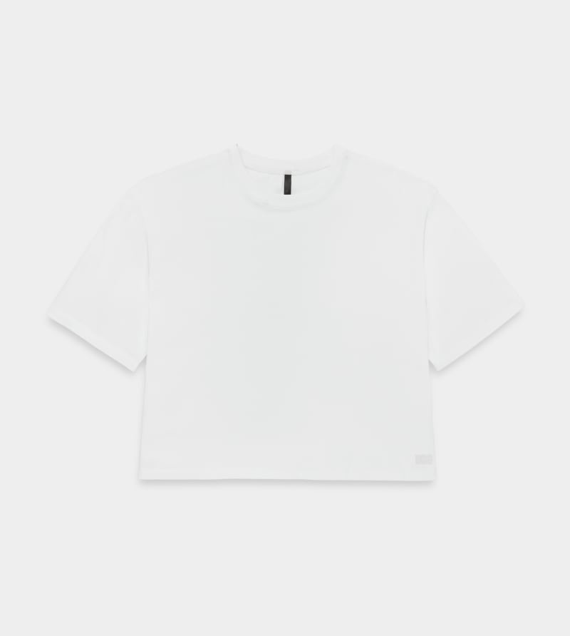 White Ugg Tana Cropped Women's Tee | South Africa-8201476