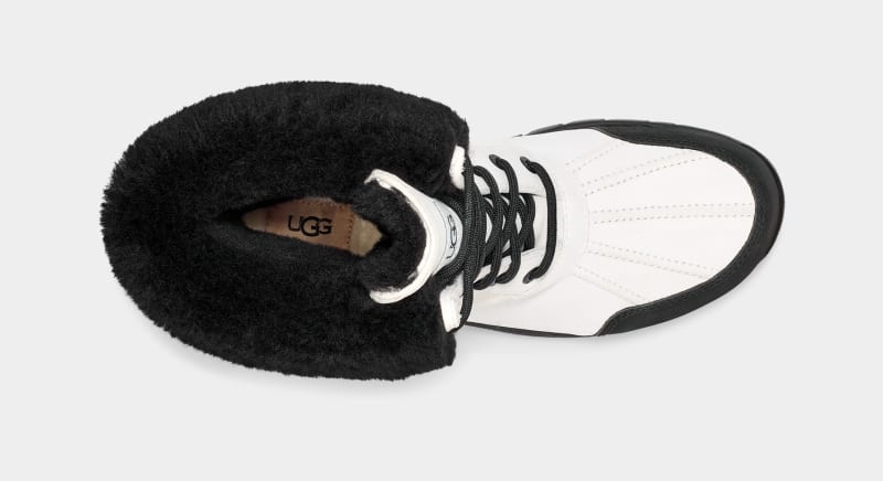 White / Black Ugg Butte Men's Winter Boots | South Africa-8216053