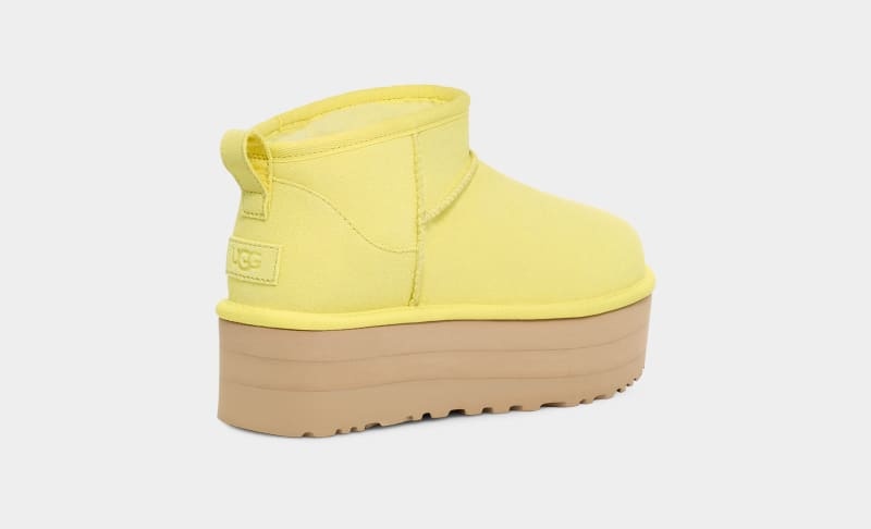 Yellow Ugg Classic Ultra Mini Platform Women's Boots | South Africa-4932786