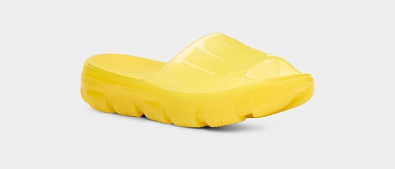 Yellow Ugg Jella Clear Women's Slides | South Africa-4680519