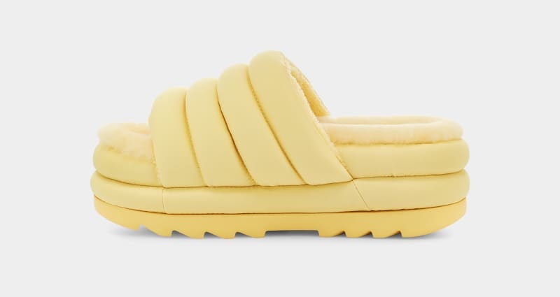 Yellow Ugg Maxi Women's Slides | South Africa-0821936