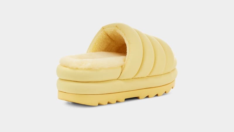 Yellow Ugg Maxi Women's Slides | South Africa-0821936